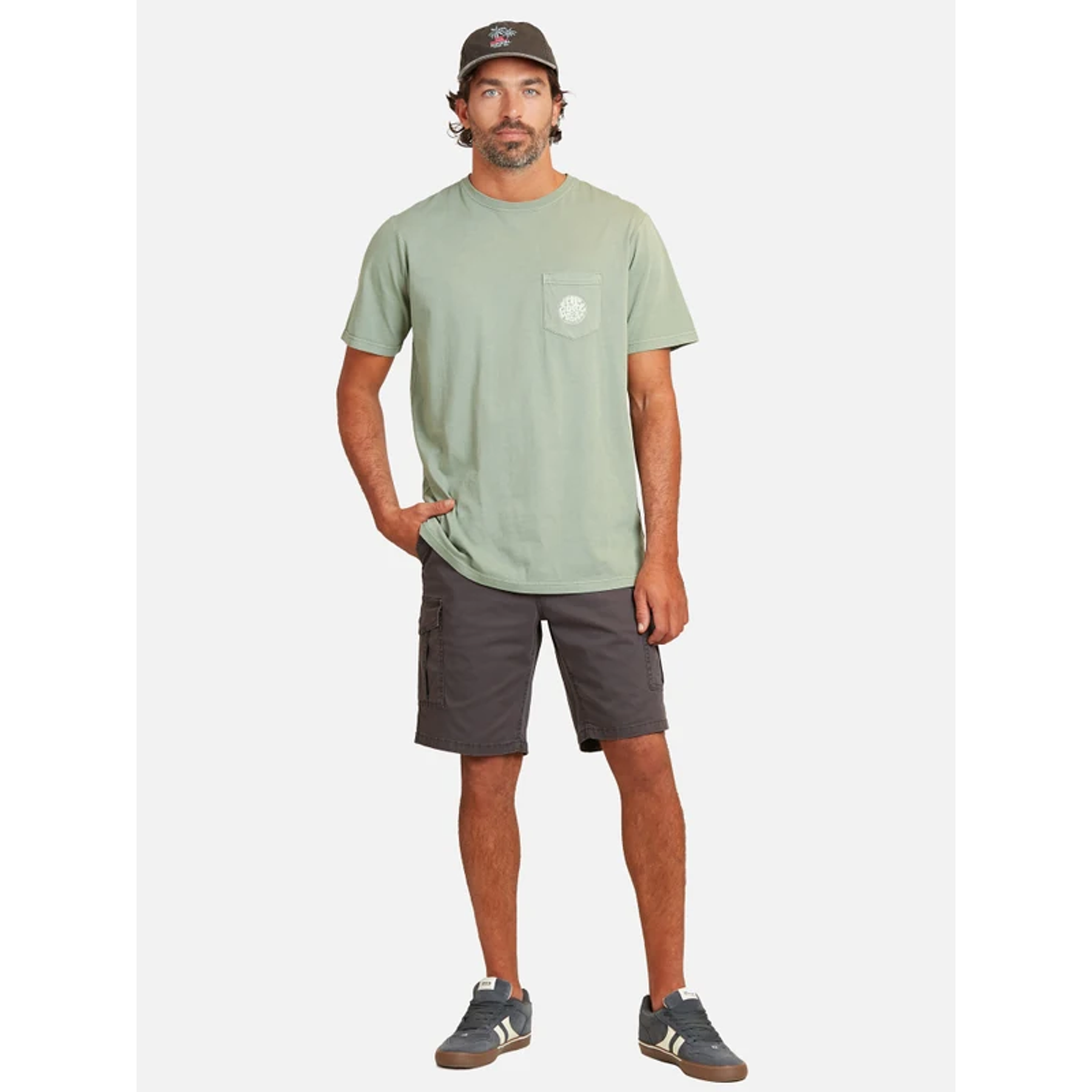 Polera M/C RIP CURL POCKET WETIE GREEN