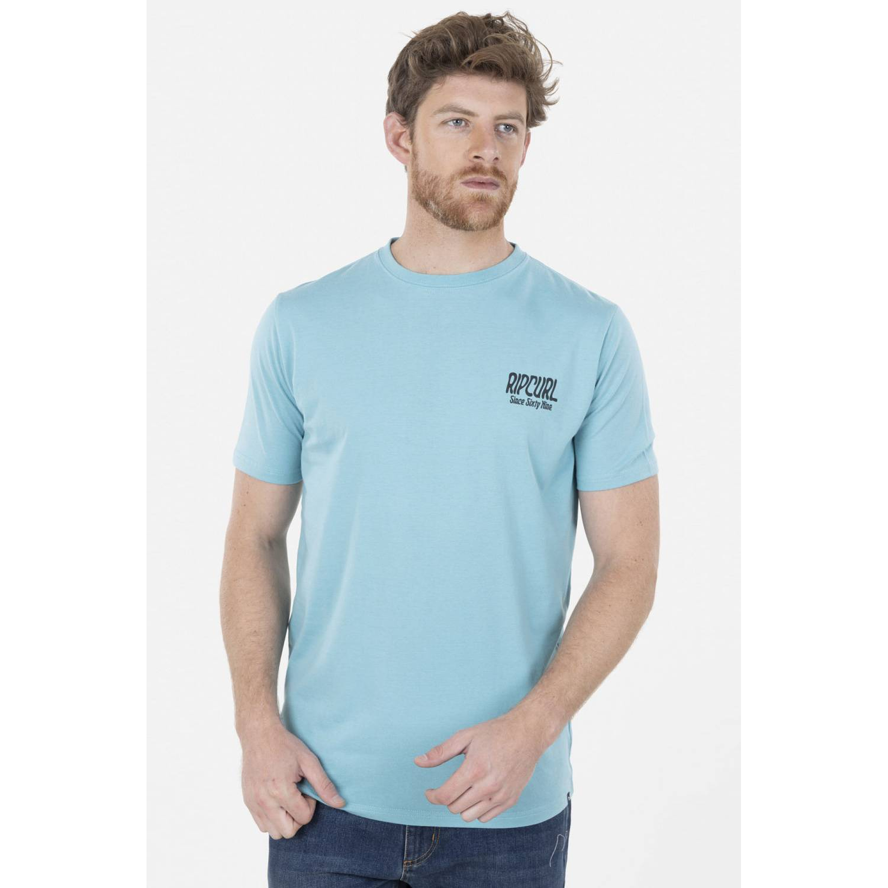  Polera Rip Curl Manga Corta Algodón Hombre TGRT