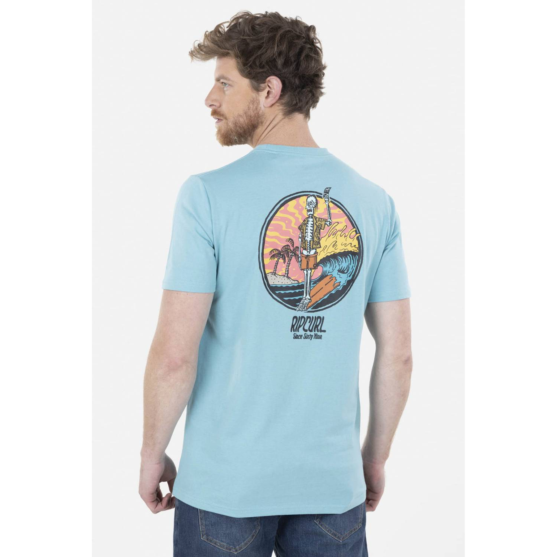 Polera Rip Curl Manga Corta Algodón Hombre TGRT