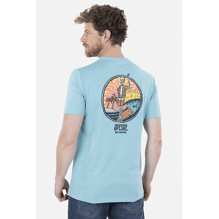  Polera Rip Curl Manga Corta Algodón Hombre TGRT