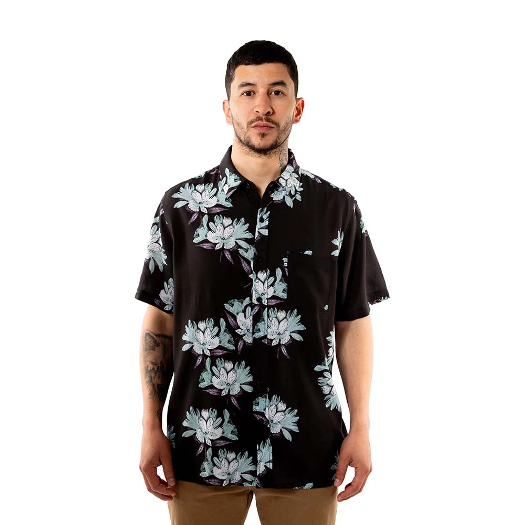 CAMISA GUAYABERA FLORIDA NEGRO HANG LOOSE