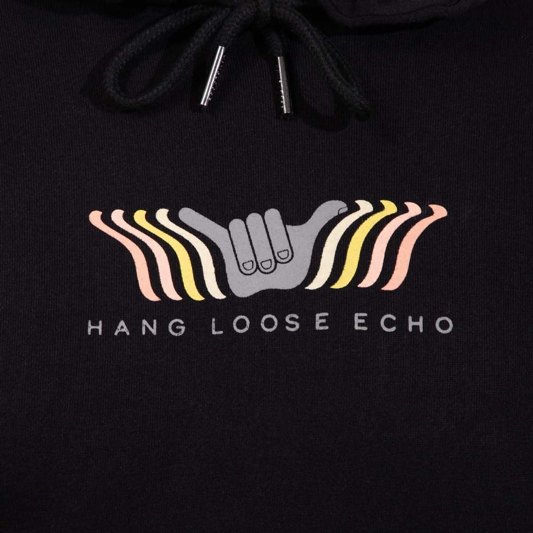 POLERON HOMBRE HOODIE ECHO NEGRO HANG LOOSE