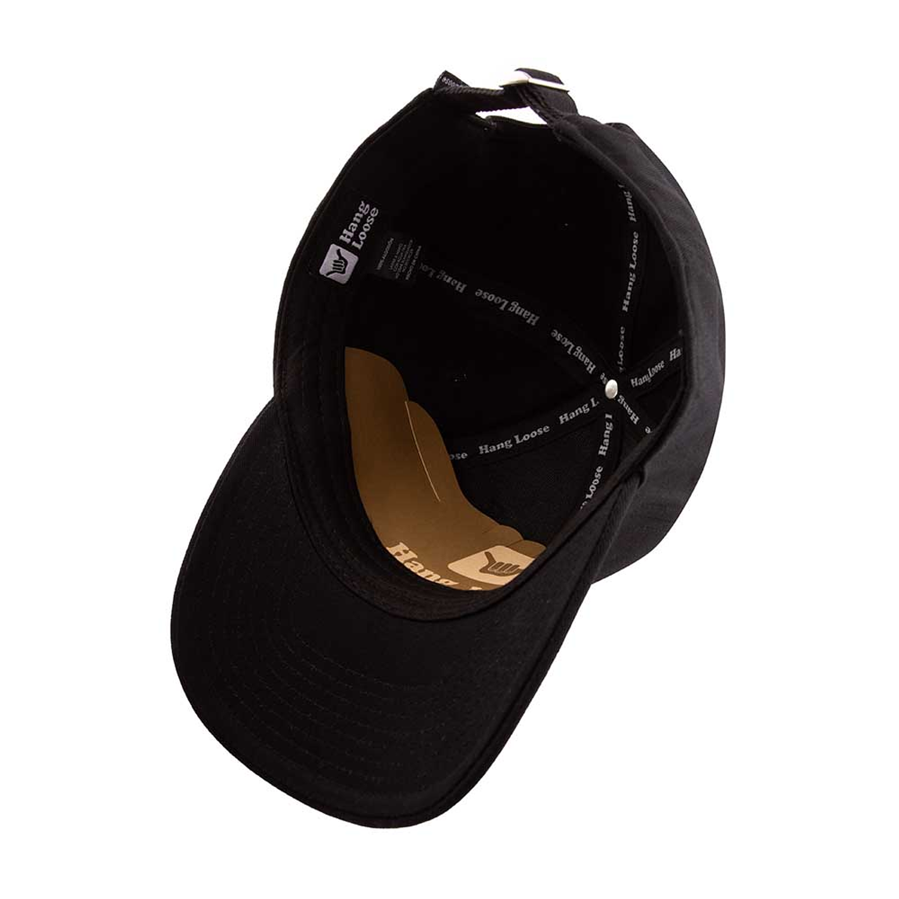 Jockey Gorro Hombre Curvo Negro Hang Loose