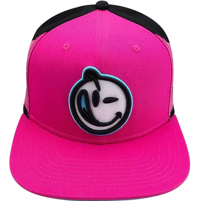 Jockey Snapback Yums Visera Plana Flow N Go Pink-black-cyan 2