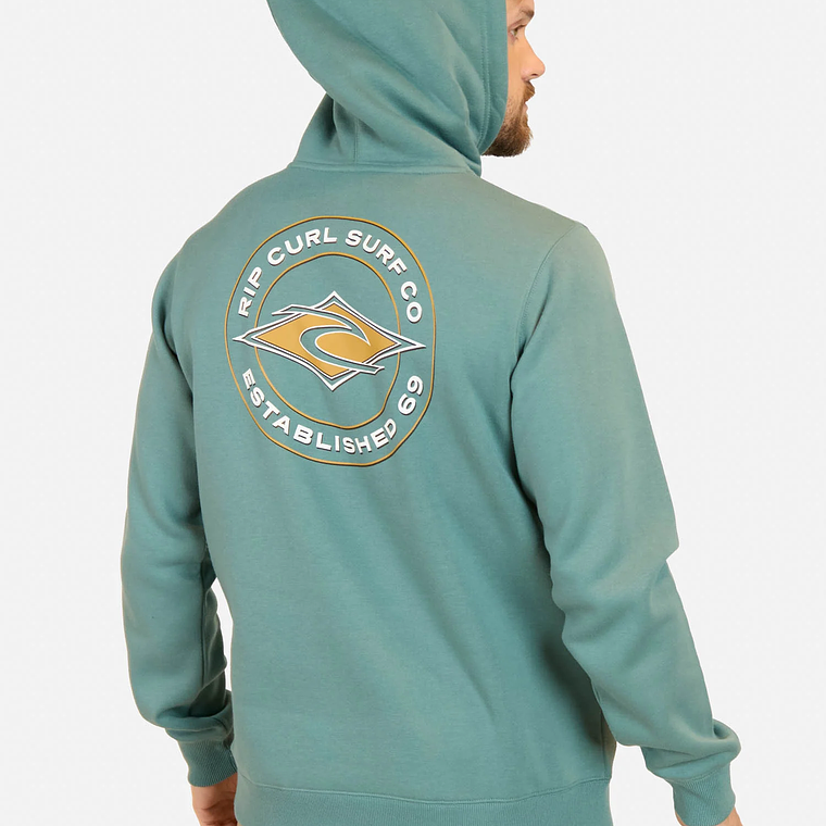 POLERON CANGURO TURBORC AZUL HOMBRE RIP CURL 2