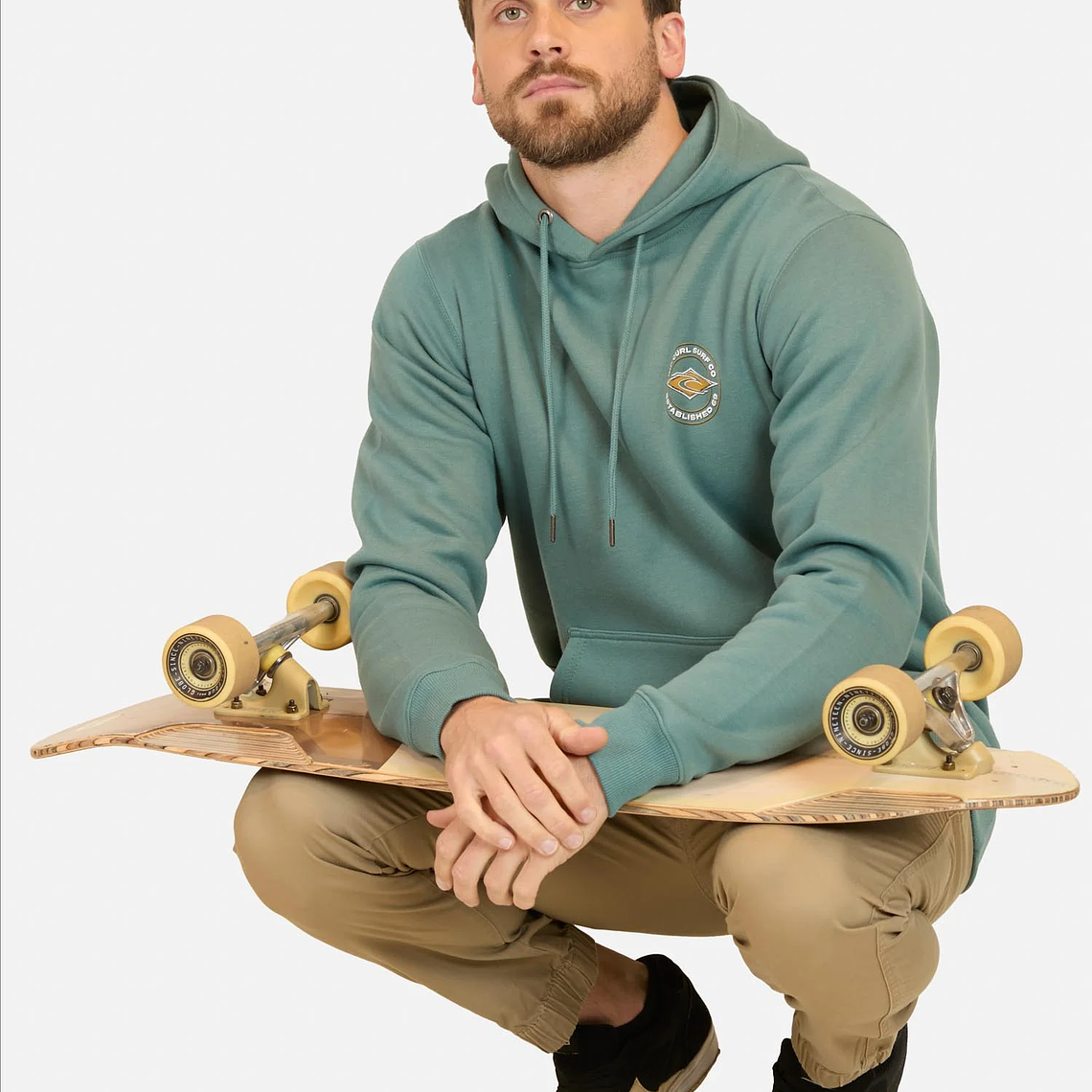 POLERON CANGURO TURBORC AZUL HOMBRE RIP CURL 4