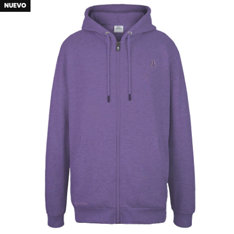 Polerón Nixon Men Full Zipper Tiny logo Light Purple 1