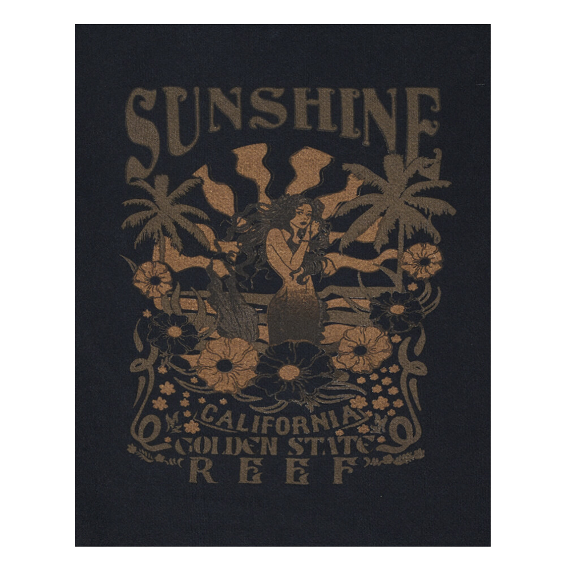 Polerón Reef Women Hoodie Sunshine Black 4