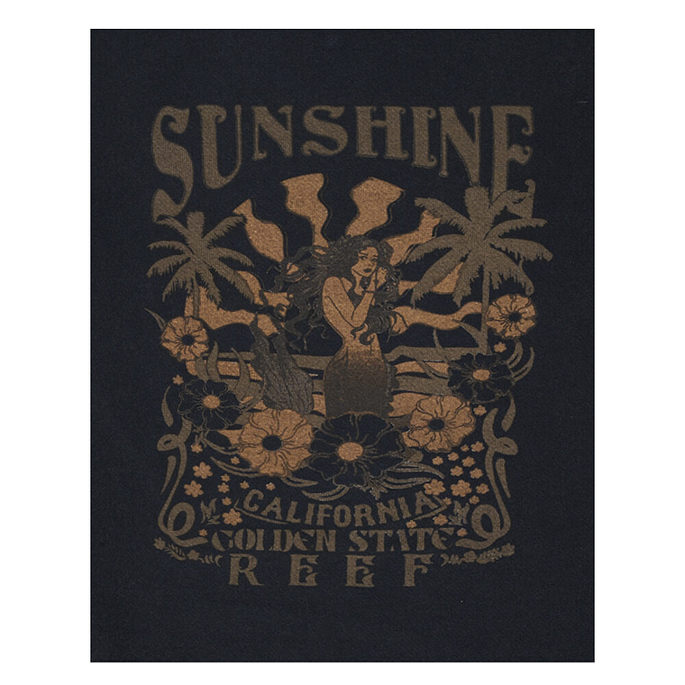 Polerón Reef Women Hoodie Sunshine Black 4