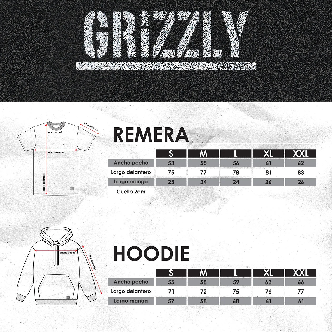 Polera Hombre Grizzly Griptape Lowercase Fadeaway Negro 5