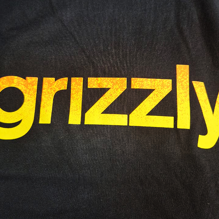 Polera Hombre Grizzly Griptape Lowercase Fadeaway Negro 2