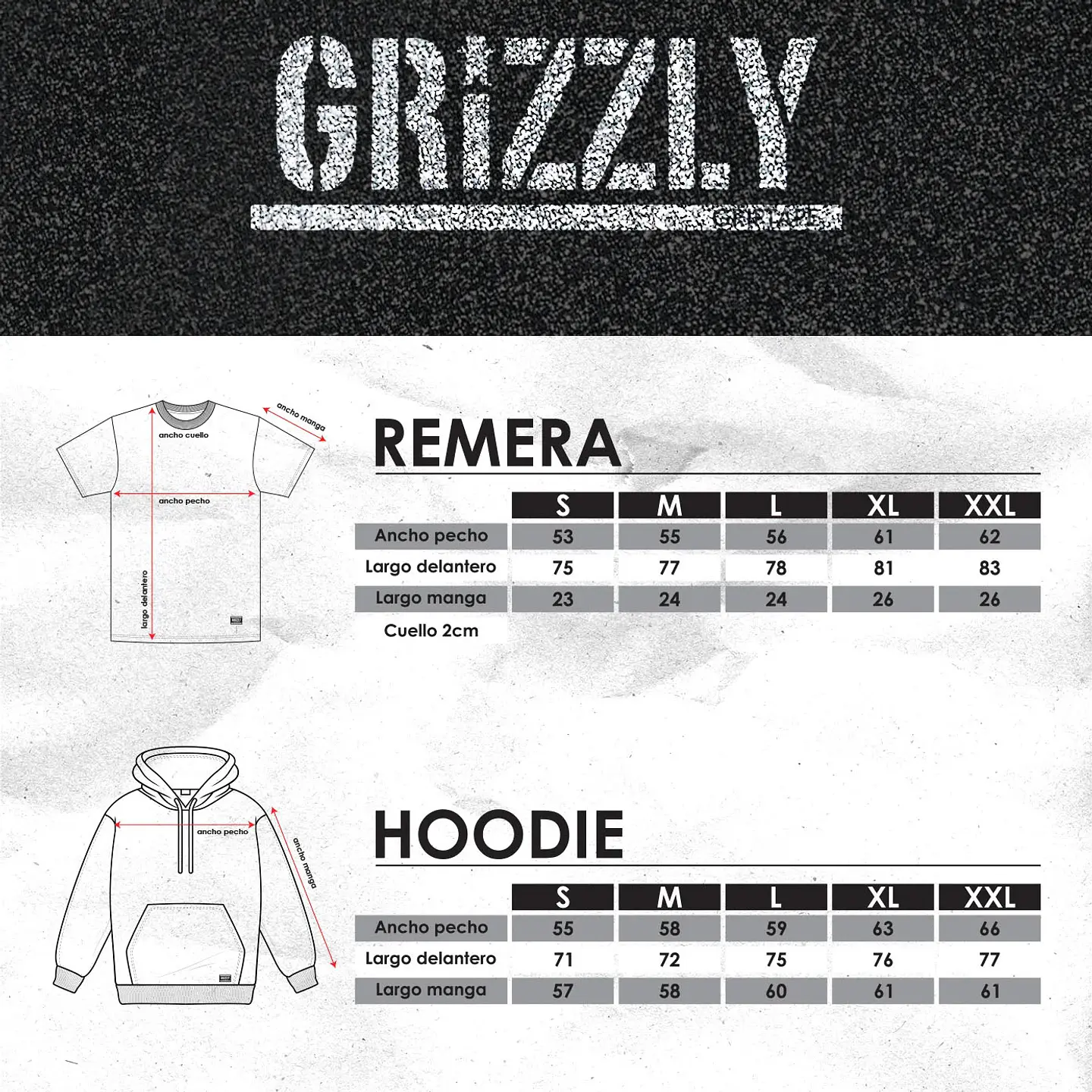 Polera Hombre Grizzly Griptape Lowercase Fadeaway Negro Letras Blancas 4