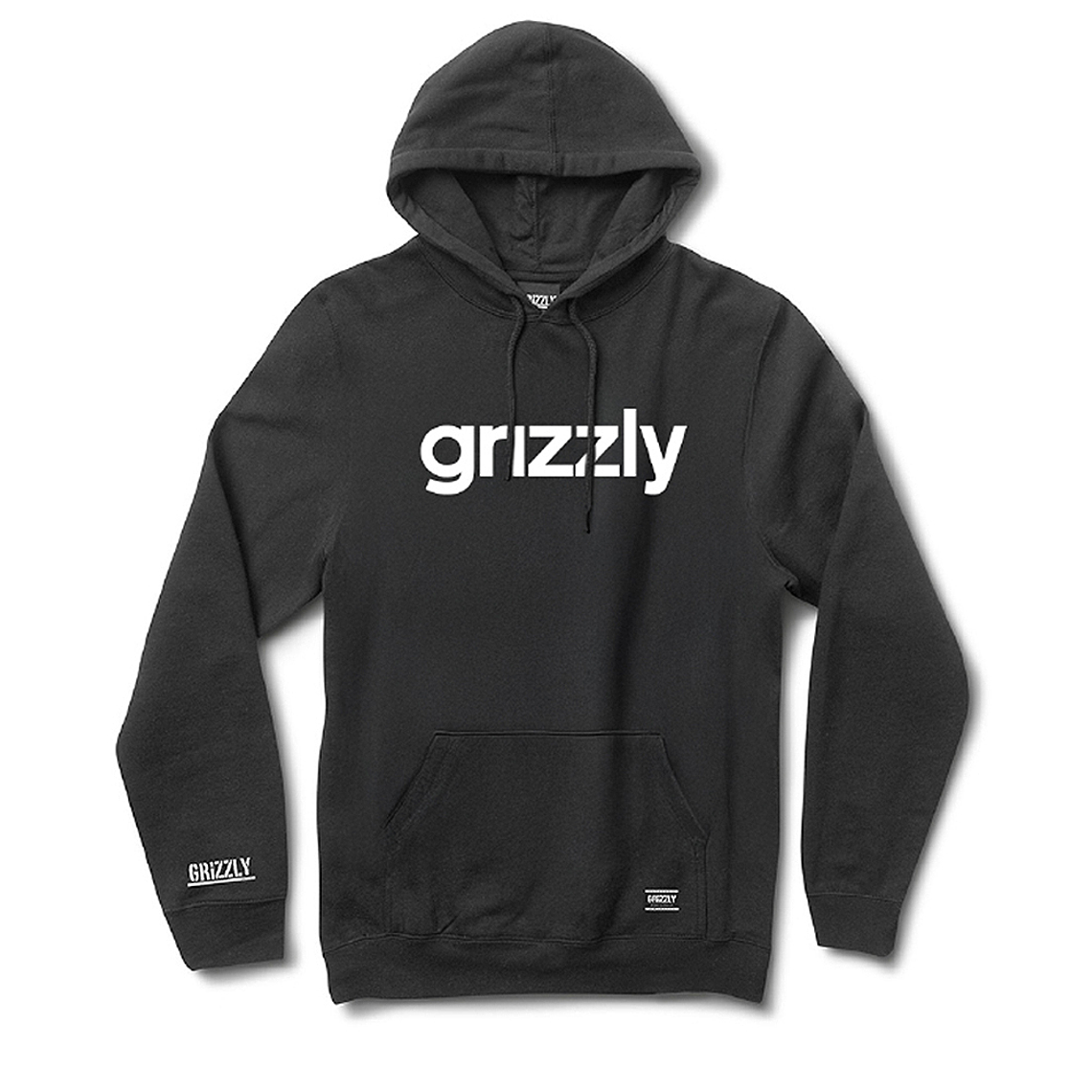 Poleron Hombre Grizzly Griptape Lowercase Fadeaway Negro 1