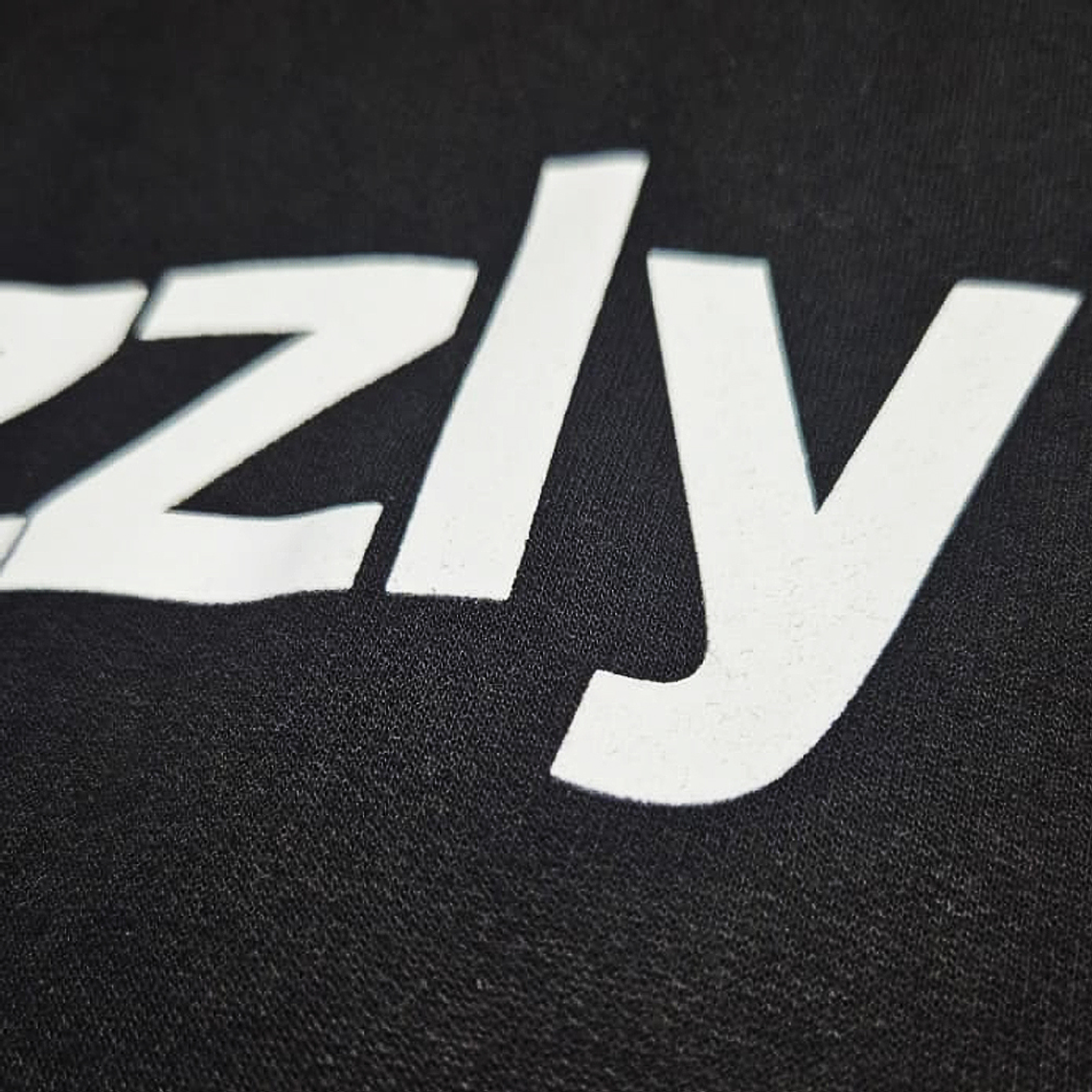 Poleron Hombre Grizzly Griptape Lowercase Fadeaway Negro 3