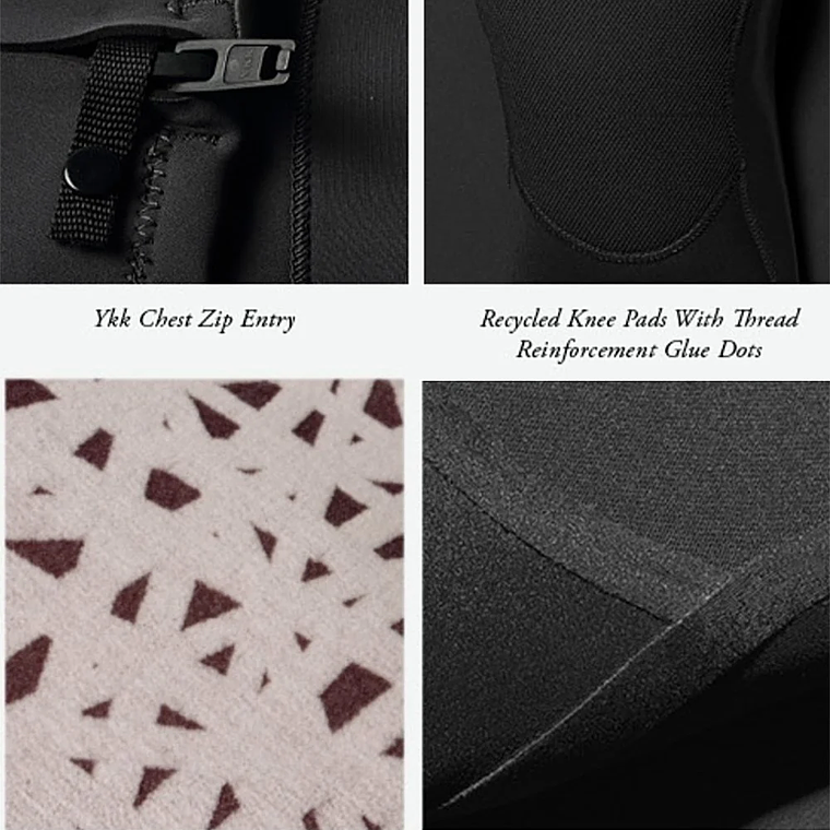 Traje de surf Vissla 7 Seas 4-3 Full Hooded chest zip 5