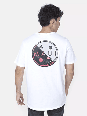 Polera MID COOKIE DUE SS TEE Blanco Maui and Sons