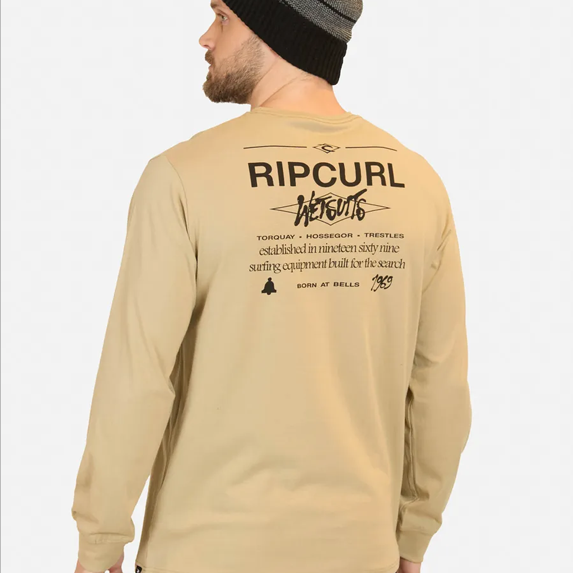 Polera Ml Wavx Café Hombre Rip Curl 2