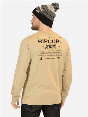 Polera Ml Wavx Café Hombre Rip Curl