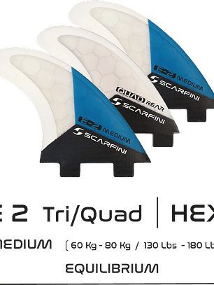 QUILLAS E2 TRI/CUAD MEDIANO ~ DOBLE PESTAÑA SCARFINI