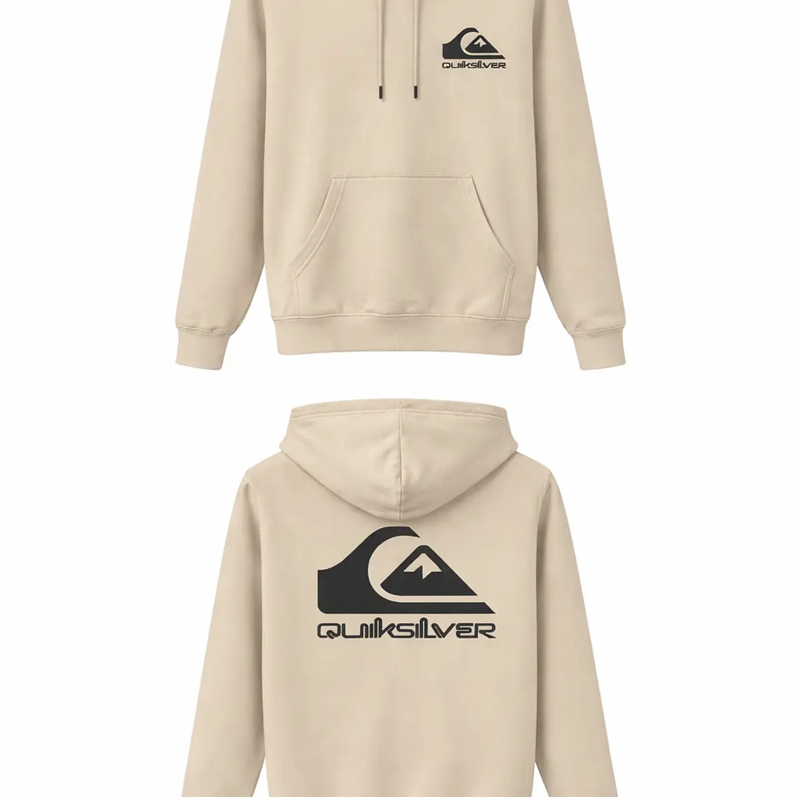 Polerón Quiksilver Logo Heritage – Sand / Black 1