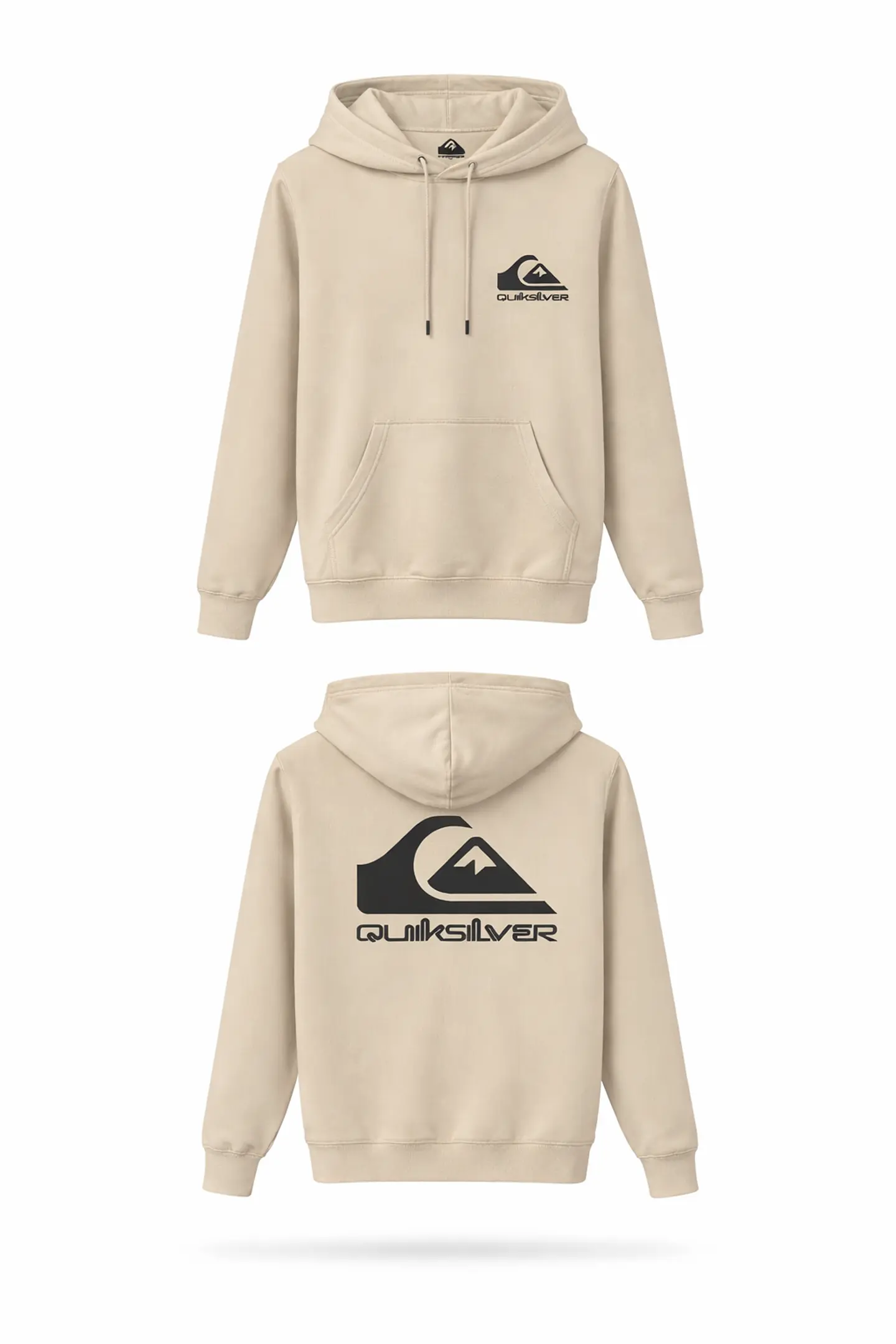 Polerón Quiksilver Logo Heritage – Sand / Black 1
