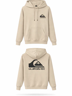 Polerón Quiksilver Logo Heritage – Sand / Black