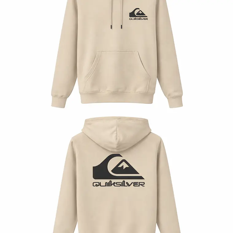 Polerón Quiksilver Logo Heritage – Sand / Black 1