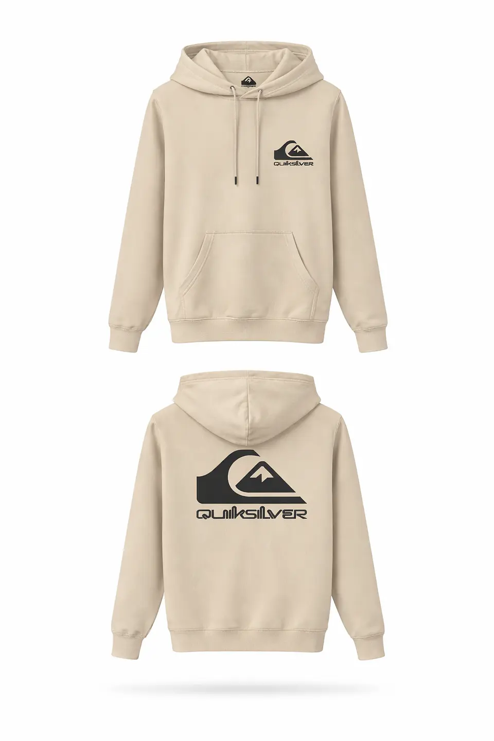Polerón Quiksilver Logo Heritage – Sand / Black 1