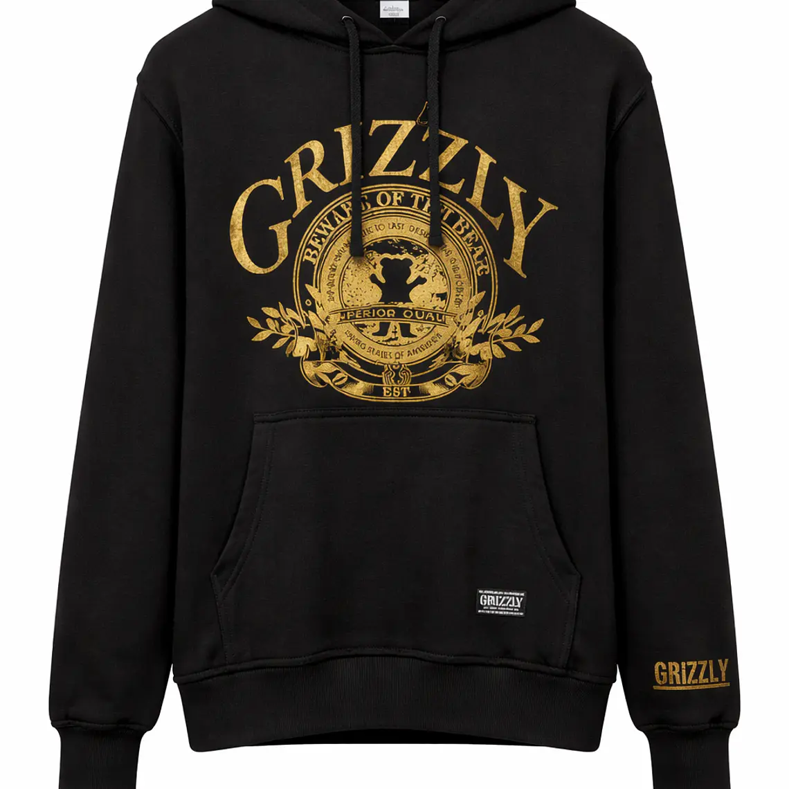 Polerón Grizzly Griptape - Beware Of The Bear (Black/Gold) 1