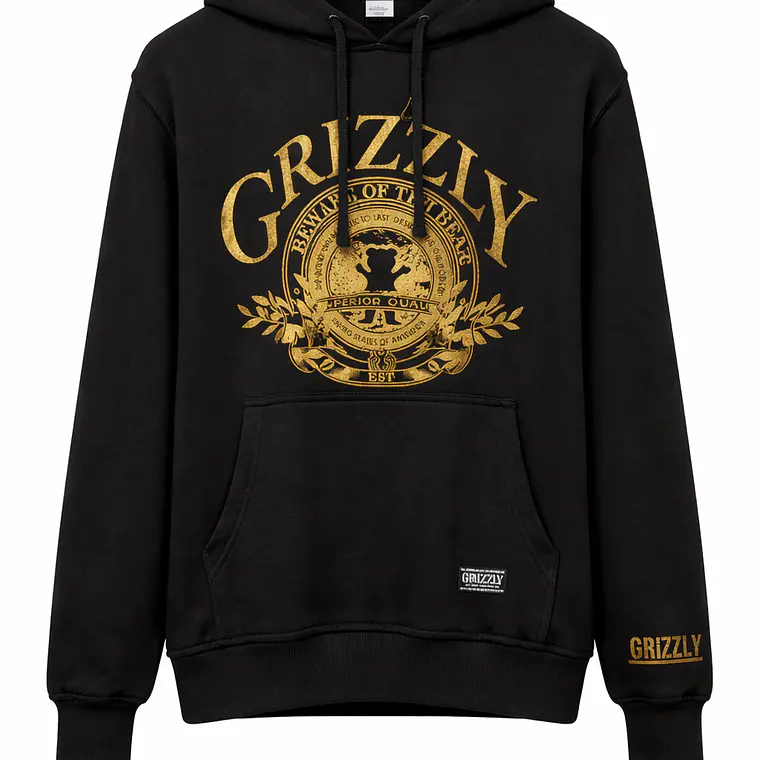 Polerón Grizzly Griptape - Beware Of The Bear (Black/Gold) 1