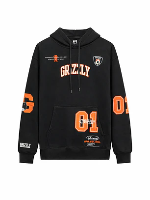 Polerón Grizzly Griptape - Team 01 Varcity (Black/Orange)