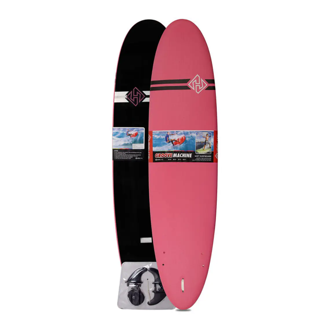 TABLA DE SURF SoftBoard HUBB 7″ PINK-BLACK 1