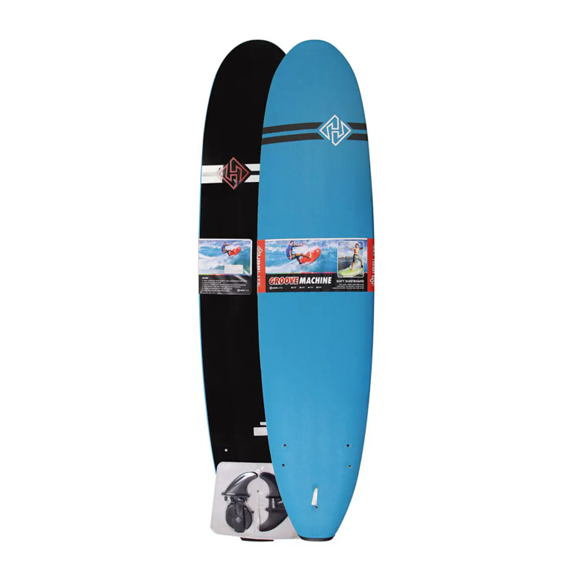 TABLA DE SURF SoftBoard HUBB 7″ AQUA BLUE-BLACK 1