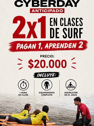 Clases de surf 2X1