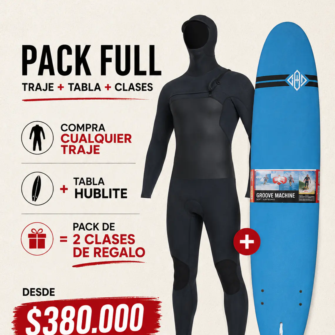  ¡PROMO COMBO: Compra Tabla + Traje y llévate los regalos! 1