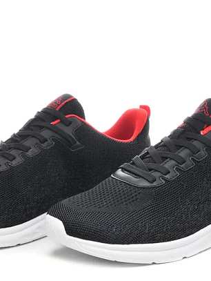 Kappa Logo Rostie Black Red Blaze