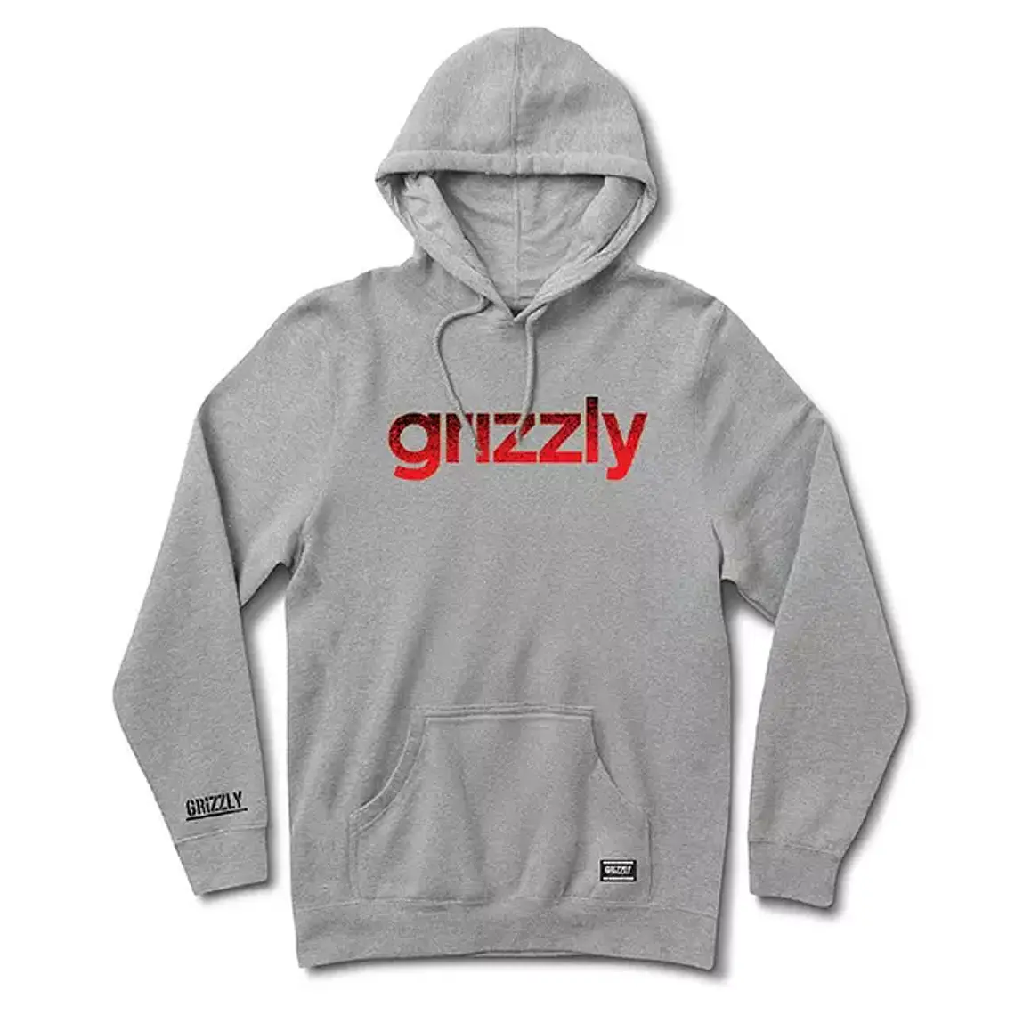  Hoodie Hombre Grizzly Griptape Lowercase Fadeaway Gris 1