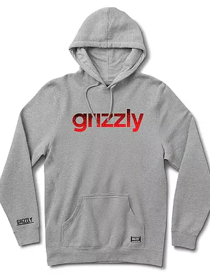  Hoodie Hombre Grizzly Griptape Lowercase Fadeaway Gris