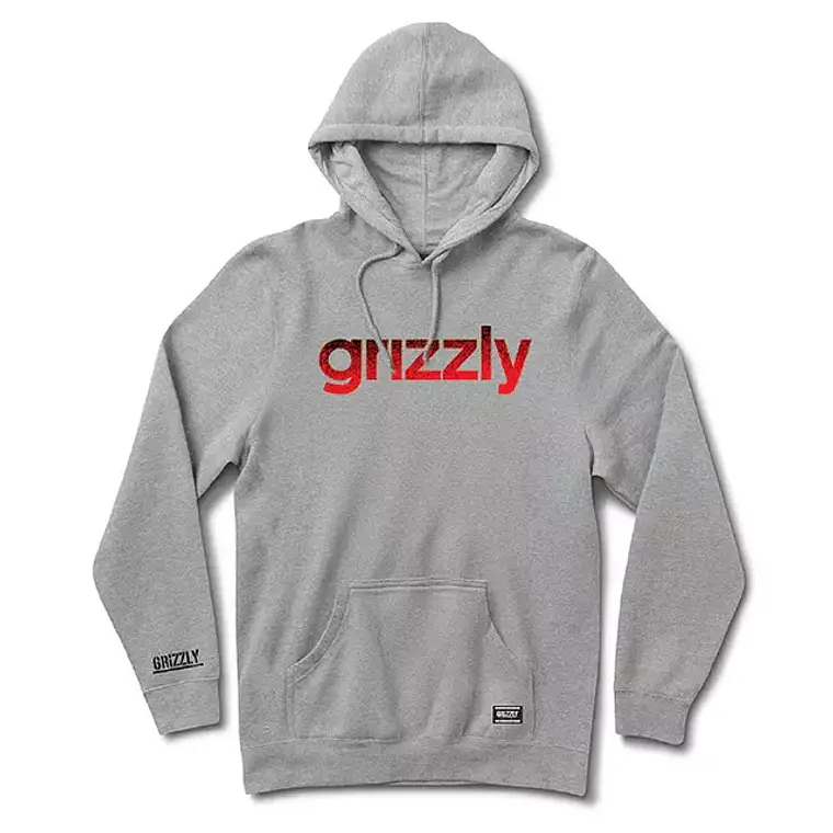  Hoodie Hombre Grizzly Griptape Lowercase Fadeaway Gris 1