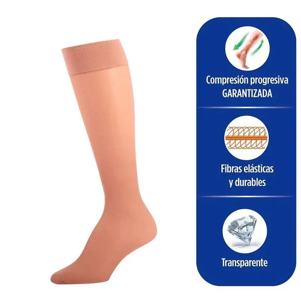 Media Compresiva Rodilla NO-VARIX 8/15 Beige 2