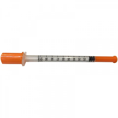 Jeringa desechable insulina