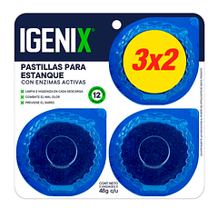 Pastilla Estanque Azul Pack 3 Unidades Igenix