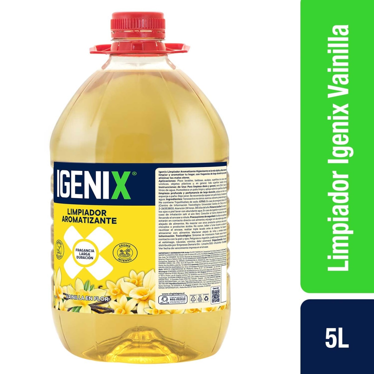 Limpiador Aromatizante Igenix 5 litros Vainilla 