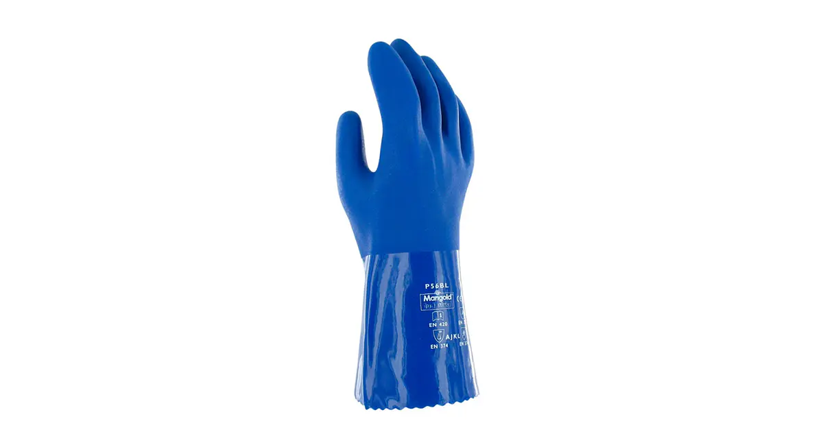 Luvas em PVC Azul