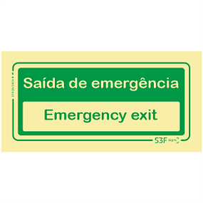 Sinal de Emergência Saída