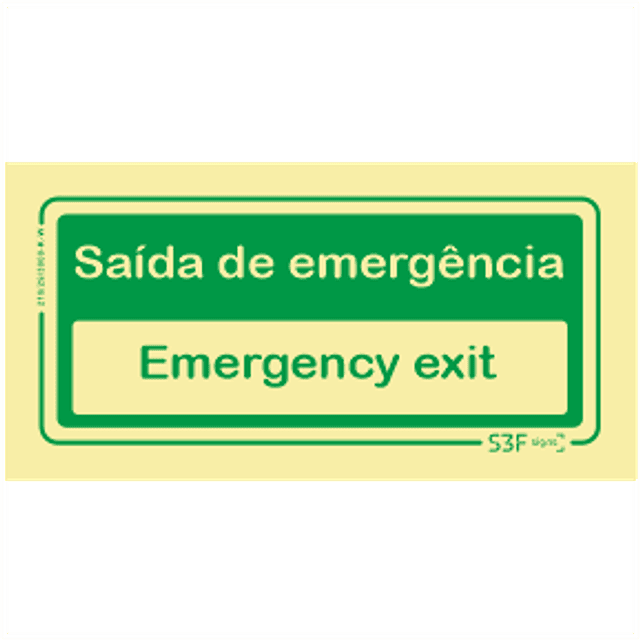 Sinal de Emergência Saída