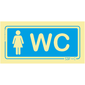 Sinal de Informação de WC Feminino