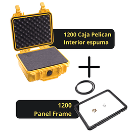 Combo Caja Pelican 1200 interior Espuma + Panel Frame