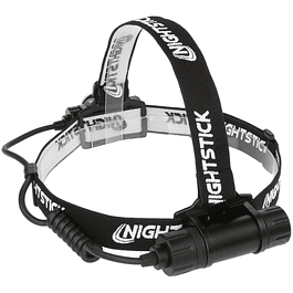 USB-4708B Nightstick Linterna para la Cabeza Recargable Negra