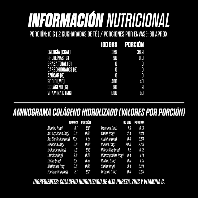 Colágeno Hidrolizado 300grs